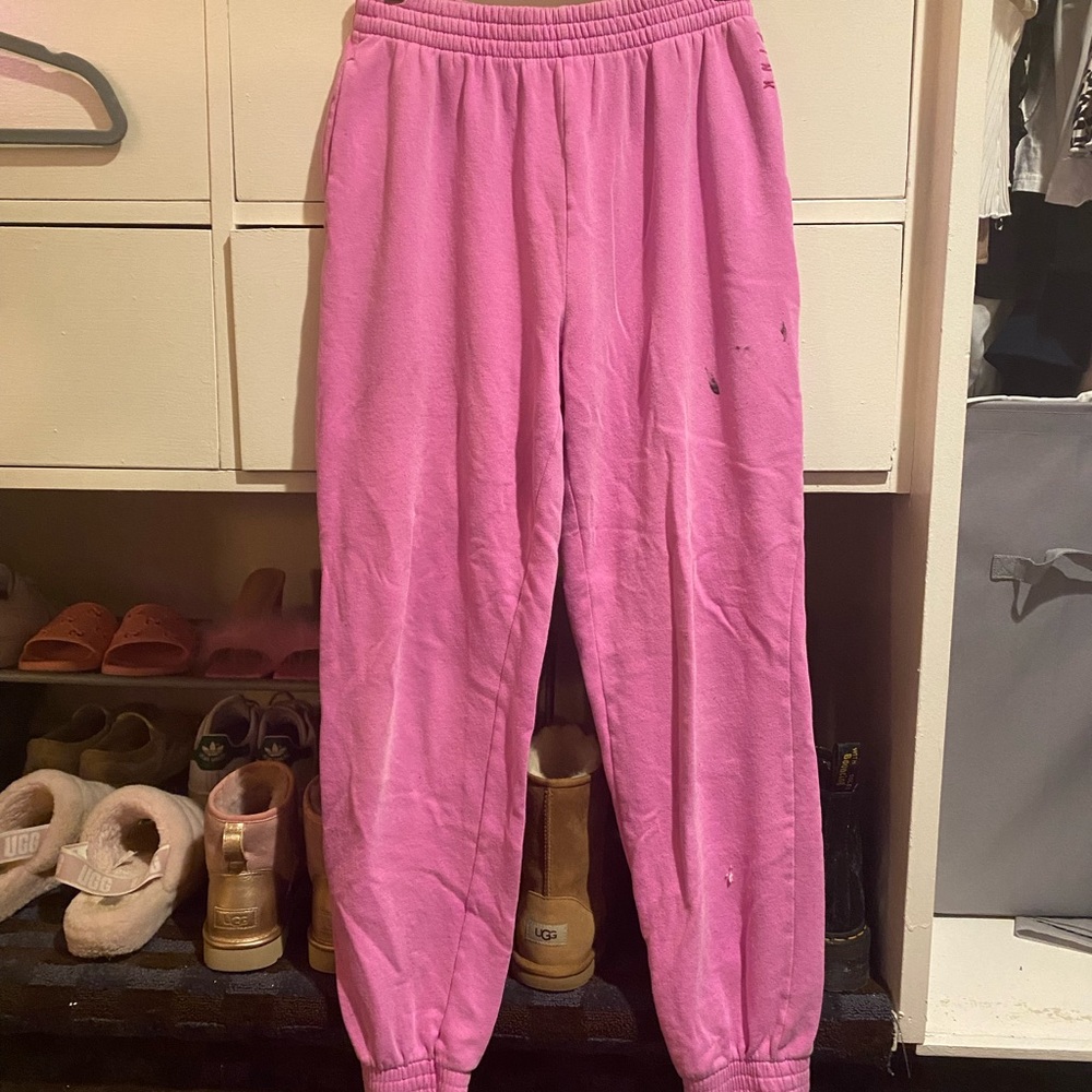 Pink sweatpants